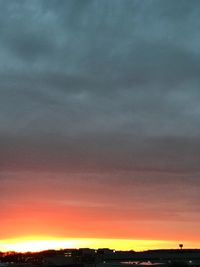 Scenic view of silhouette landscape against sky during sunset