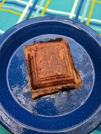 Close-up of bread in plate