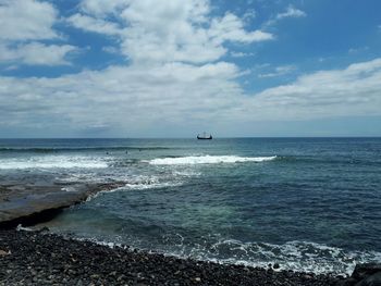 Scenic view of sea against sky