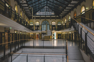 Interior of illuminated building