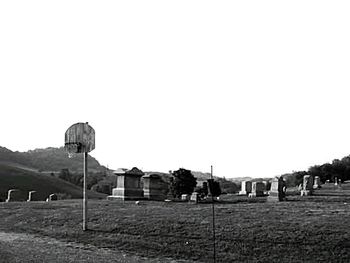 View of empty road against clear sky