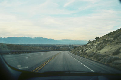 Road passing through landscape