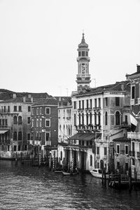 View of canal in city