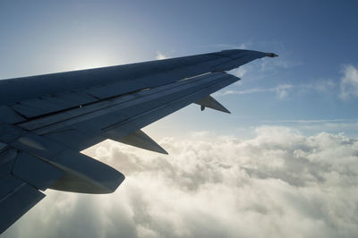 Airplane flying in sky