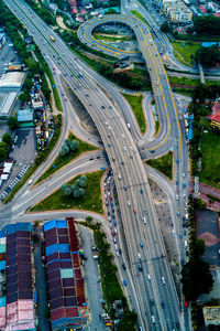 High angle view of elevated road