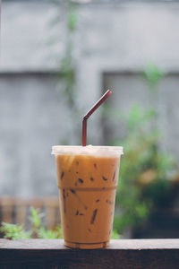 Close-up of drink on table