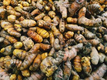 Full frame shot of onions for sale at market stall