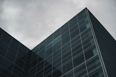 Low angle view of modern building against sky