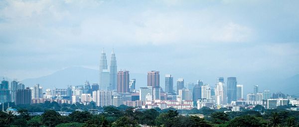 City skyline against sky