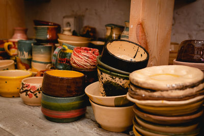 Close-up of food on table