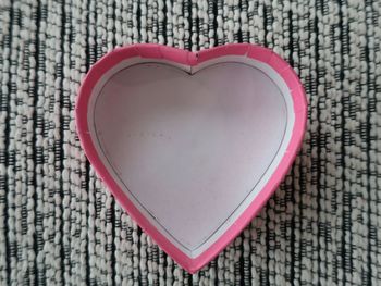 Directly above shot of heart shape on table