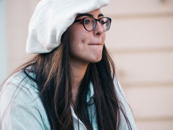 Portrait of beautiful young woman