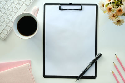 Directly above shot of objects on table
