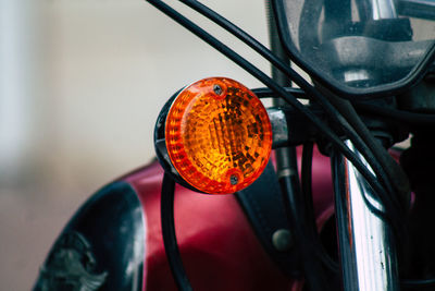 Close-up of motorcycle