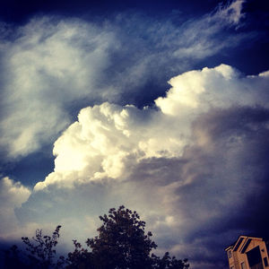 Low angle view of cloudy sky