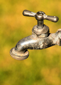 Close-up of faucet