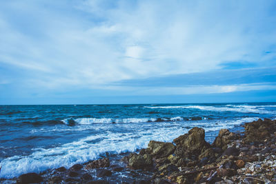 Scenic view of sea against sky