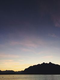 Scenic view of calm sea at sunset