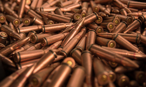 Full frame shot of bullets