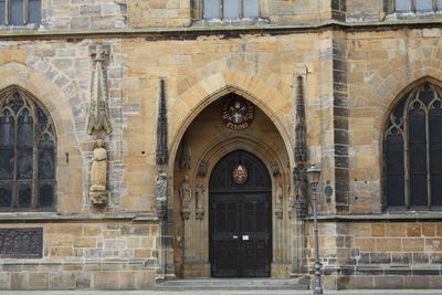 Facade of old historic building