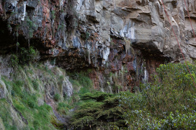 Rock formation in water