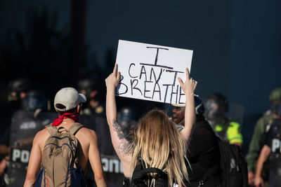 Rear view of people at music concert