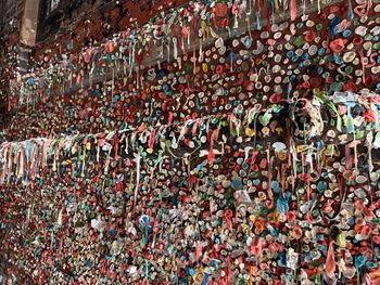 High angle view of crowd