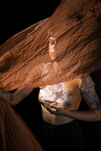 Close-up of fish in tent