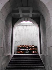 View of staircase in temple