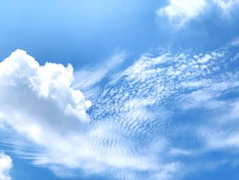 Low angle view of clouds in sky