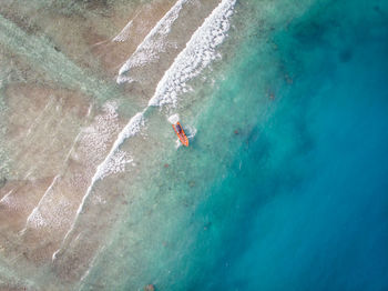 High angle view of sea