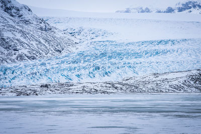 Scenic view of frozen landscape