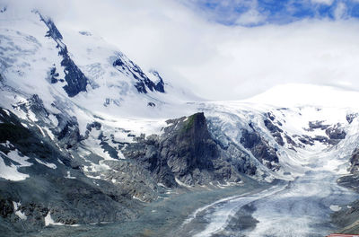 Gorner glacier in europe alps