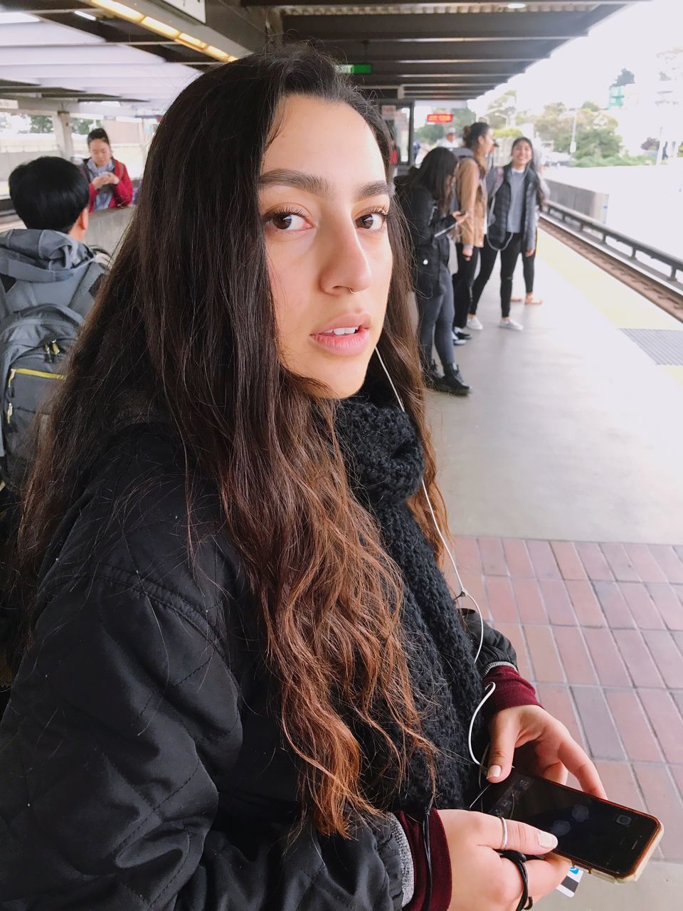 city, adult, women, people, adults only, portrait, lifestyles, passenger, young women, only women, smiling, cheerful, subway train, commuter, young adult, indoors, day