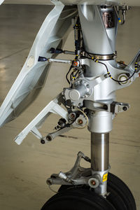 Close-up of a landing gear