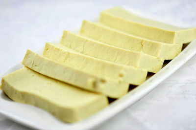 Close-up of bread in plate