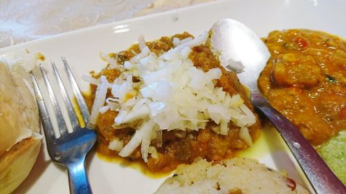 Close-up of food in plate