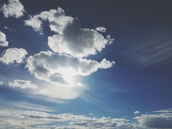 Low angle view of clouds in sky