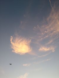 Low angle view of sky at sunset