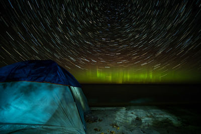 View of star field against sky at night