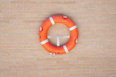 Swimming tube hanging on wall