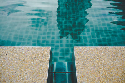 High angle view of swimming pool