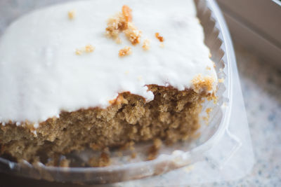 Close-up of cake in plate