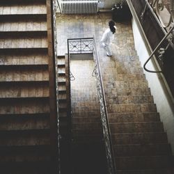 Low section of person on steps