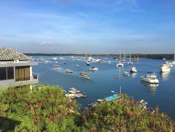 Boats in sea