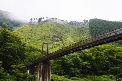 View of bridge over mountain