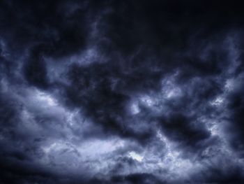 Low angle view of storm clouds in sky