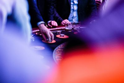 Group of people at music concert