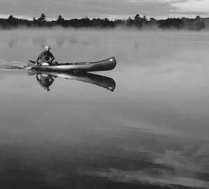 View of boats in lake