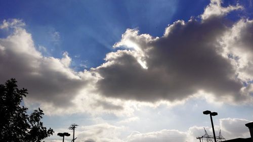 Low angle view of cloudy sky